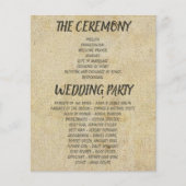 Brown Vintag Classic Wedding Programs (Vorderseite)