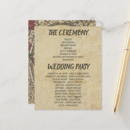 Brown Vintag Classic Wedding Programs