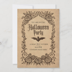 Brown Vintag Corporate Business Halloween-Party Einladung
