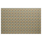 Brown Vintag Kitsch Fish Fabric Stoff (Yard (91,4 cm))