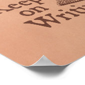 Brown Vintage Schreibmaschine Behielt auf Schreibe Poster (Ecke)