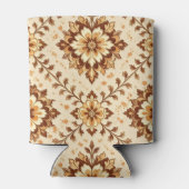 Brown vintage shabby pattern dosenkühler (Rückseite)