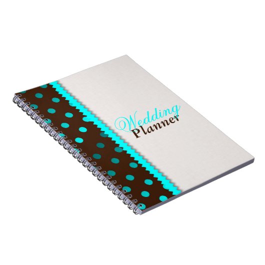 Brown w/Turquoise punktiert Notizblock (Rechte Seite)