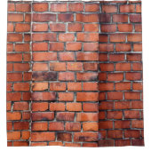 Brown wall brick duschvorhang (Vorderseite)