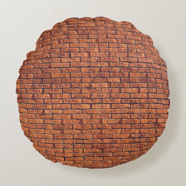 BROWN WALL CLADDING RUNDES KISSEN (Vorderseite)