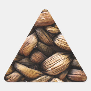 Brown Walnut Muscheln Dreieckiger Aufkleber