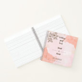 Brown Watercolor Personalisiert Wedding Guest Notizblock (Innenseite)