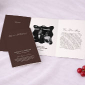 Brown Wedding  Dreifach-gefaltete Programmkarte
