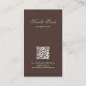 Brown Wedding RSVP Qr Code Enclosure Card Begleitkarte (Vorderseite)