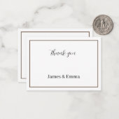 Brown Wedding Vielen Dank Mitteilungskarte (Vorderseite/Rückseite Beispiel)