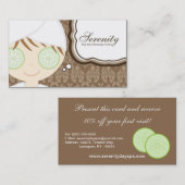 Brown Wellness-Center Girl Cucumber Wellness-Cente Visitenkarte (Vorne/Hinten)