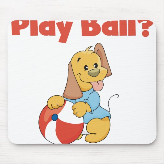 Brown-Welpe mit Ball Mousepad (Vorne)