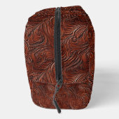 Brown Western Cowgirl Bohemisch Chic Leaf Waschbeutel (Rechts)