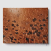 Brown Western Imitate Leather Gästebuch (Rückseite)