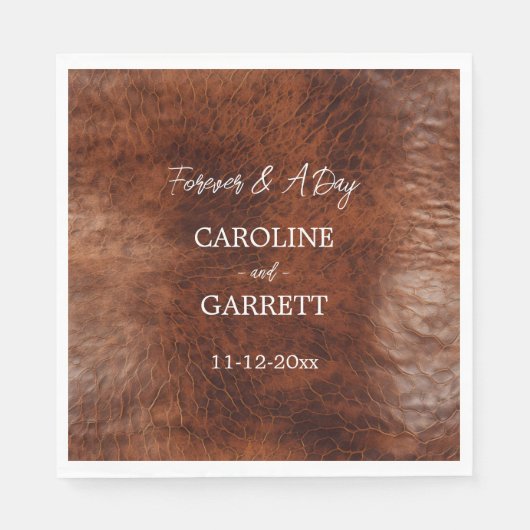 Brown Western Imitate Leather Serviette (Vorderseite)