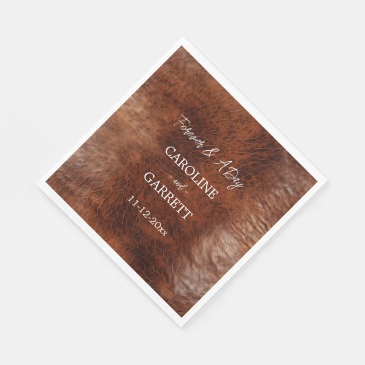 Brown Western Imitate Leather Serviette (Ecke)