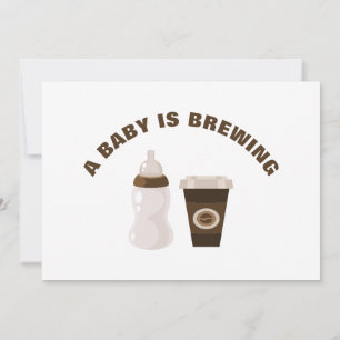 Brown White Baby Dusche Kaffee ein Baby Braut gera Dankeskarte