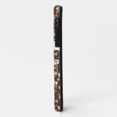 Brown&White Blumenw/Dachshund Case-Mate iPhone Hülle (Hinten/Links)