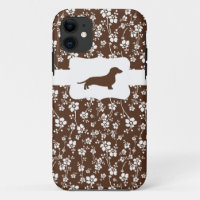 Brown&White Blumenw/Dachshund