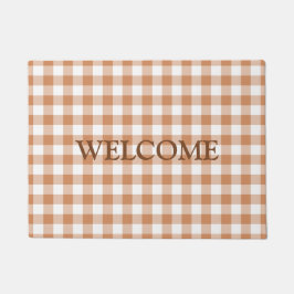 Brown White Buffalo Lumberjack Plaid Empfang Fußmatte