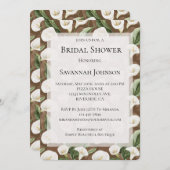 Brown White Calla Lily Floral Brautparty Einladung (Vorne/Hinten)