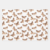 Brown White Calla Lily Floral Brautparty Geschenkpapier Set (Vorderseite 3)