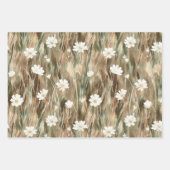 Brown White Calla Lily Floral Brautparty Geschenkpapier Set (Vorderseite 2)