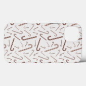 Brown & White Candy Cane Muster Case-Mate iPhone Hülle (Rückseite (Horizontal))