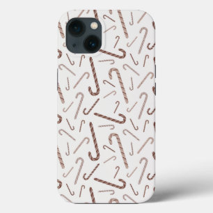 Brown & White Candy Cane Muster Case-Mate iPhone Hülle