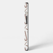 Brown & White Candy Cane Muster iPhone Hülle (Linke Seite)
