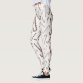Brown & White Candy Cane Muster Leggings (Links)