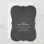 Brown & White Chalkboard Rustikale Geburtstagspart Einladung (Rückseite)