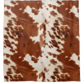 Brown White Cowhid Duschvorhang (Vorderseite)