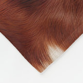 Brown White Cowhid Fleecedecke (Ecke)