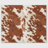 Brown White Cowhid Geschenkpapier (Flach)