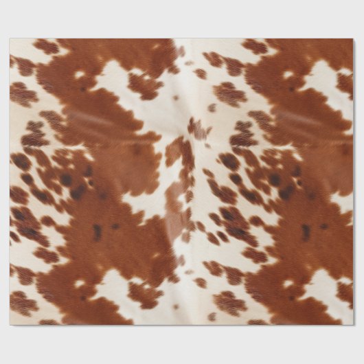 Brown White Cowhid Geschenkpapier (Flach)