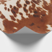 Brown White Cowhid Geschenkpapier (Ecke)