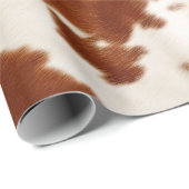 Brown White Cowhid Geschenkpapier (Rolleneckpunkt)