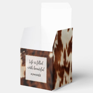 Brown White Cowhid Geschenkschachtel