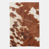 Brown White Cowhid Geschirrtuch (Vertikal)