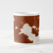 Brown White Cowhid Jumbo-Tasse (Vorderseite)