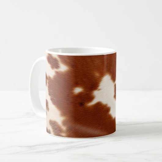 Brown White Cowhid Kaffeetasse (Vorderseite Links)