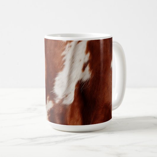 Brown White Cowhid Kaffeetasse (VorderseiteRechts)