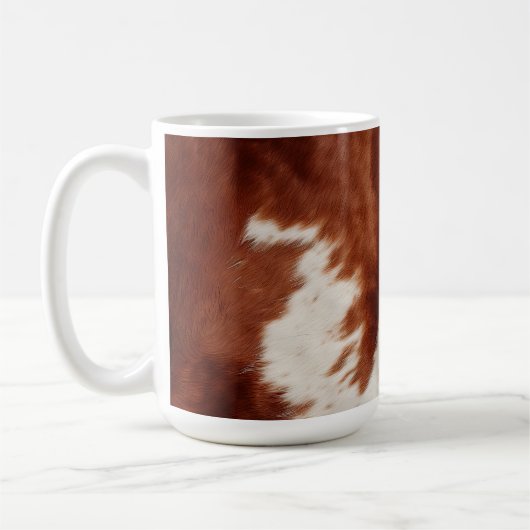 Brown White Cowhid Kaffeetasse (Links)