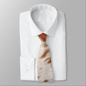 Brown White Cowhid Krawatte (Gebunden)