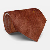 Brown White Cowhid Krawatte (Gerollt)