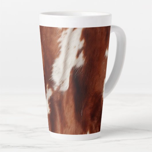 Brown White Cowhid Milchtasse (Rechte Ecke)