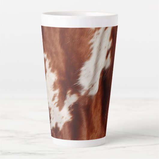 Brown White Cowhid Milchtasse (Vorderseite)