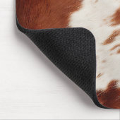 Brown White Cowhid Mousepad (Ecke)
