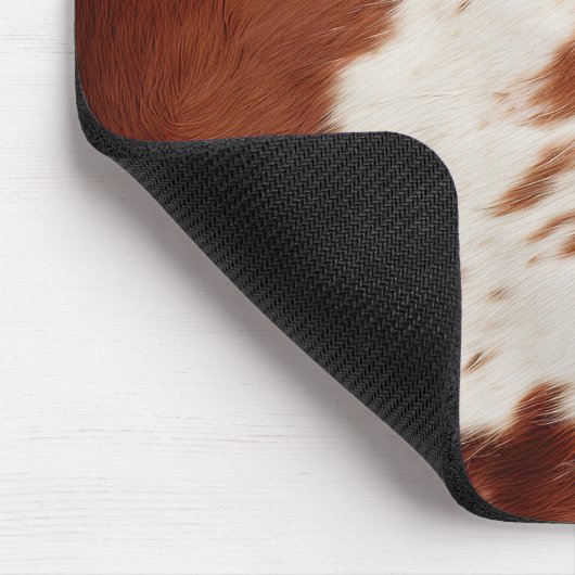 Brown White Cowhid Mousepad (Ecke)